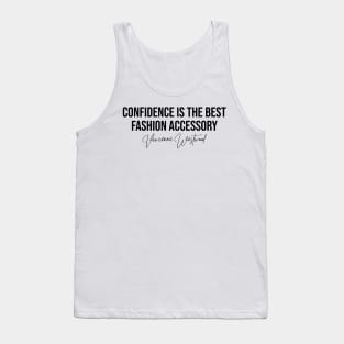 Confidence is The Best Fashion Accessory Vivienne Westwood Fashion Designer Quote Sticker Tank Top